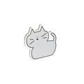 Iconic Doodle Cat Memo Pad – Compact, Tear-Off Notepad Grey