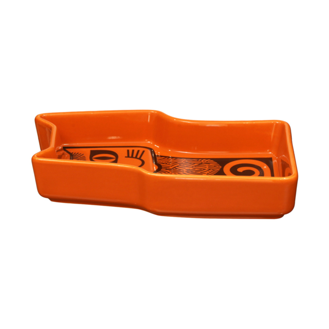 Hornsea Cat Trinket Dish Orange