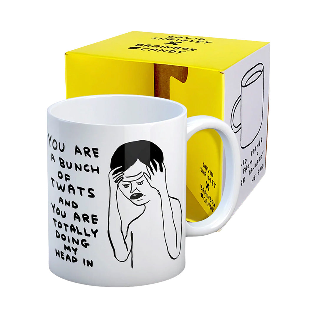 David Shrigley - 'Bunch Of T-Words' Boxed Mug