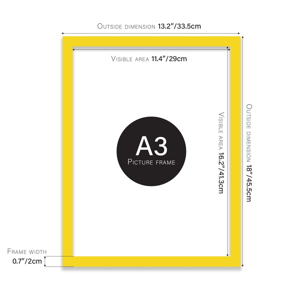 Yellow A3 Picture Frame