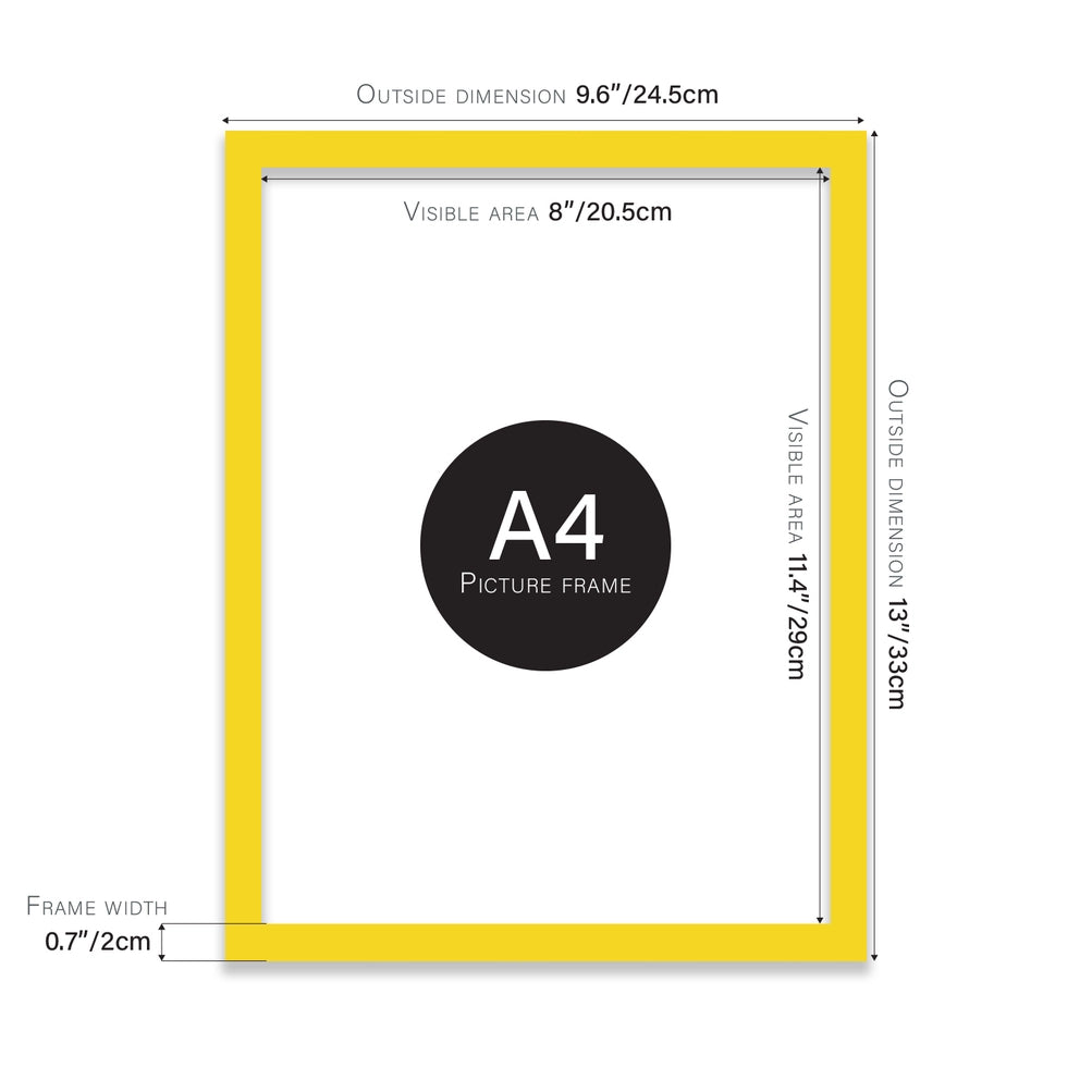 Yellow A4 Picture Frame
