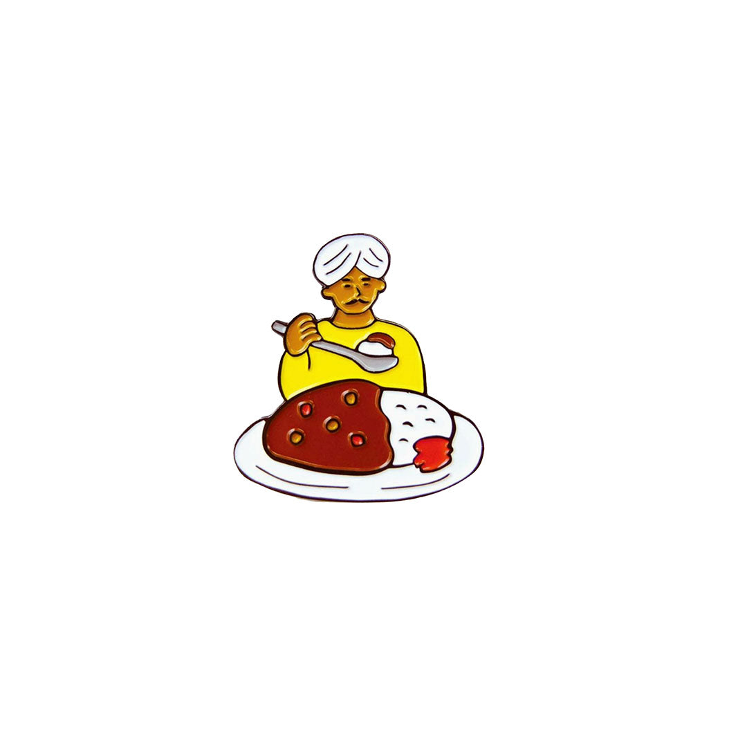 Hightide New Retro Pin Badge - Eating