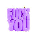 Wavey Casa -  'FUCK YOU' Purple Puffer Candle