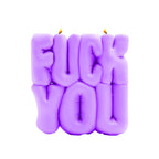 Wavey Casa -  'FUCK YOU' Purple Puffer Candle