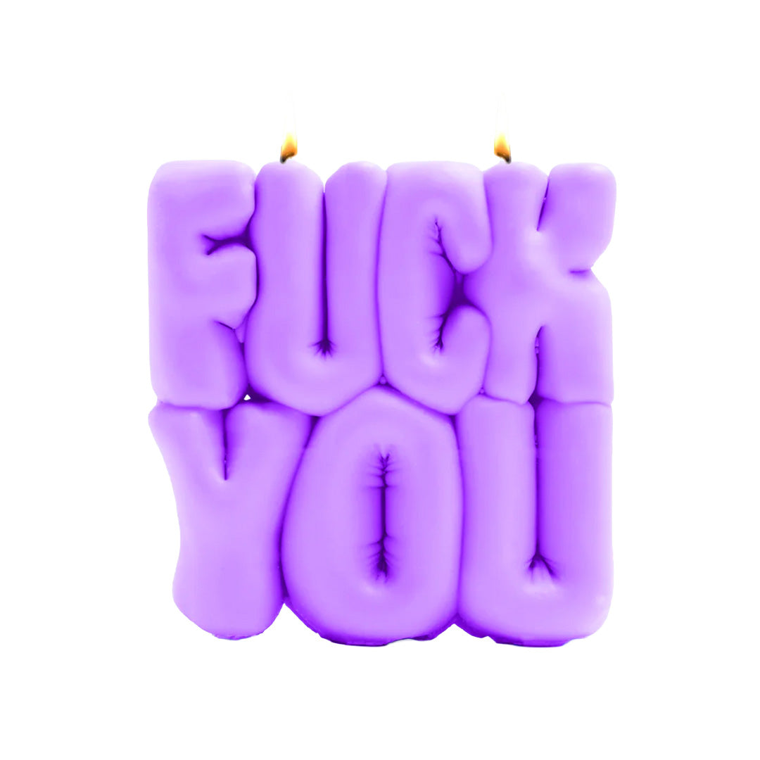 Wavey Casa -  'FUCK YOU' Purple Puffer Candle
