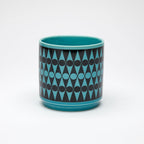 Magpie X Hornsea Small Planty - Plant Pot Backgammon Teal