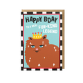 'Happy BDay To a Real Fur-King Legend' Greetings Card