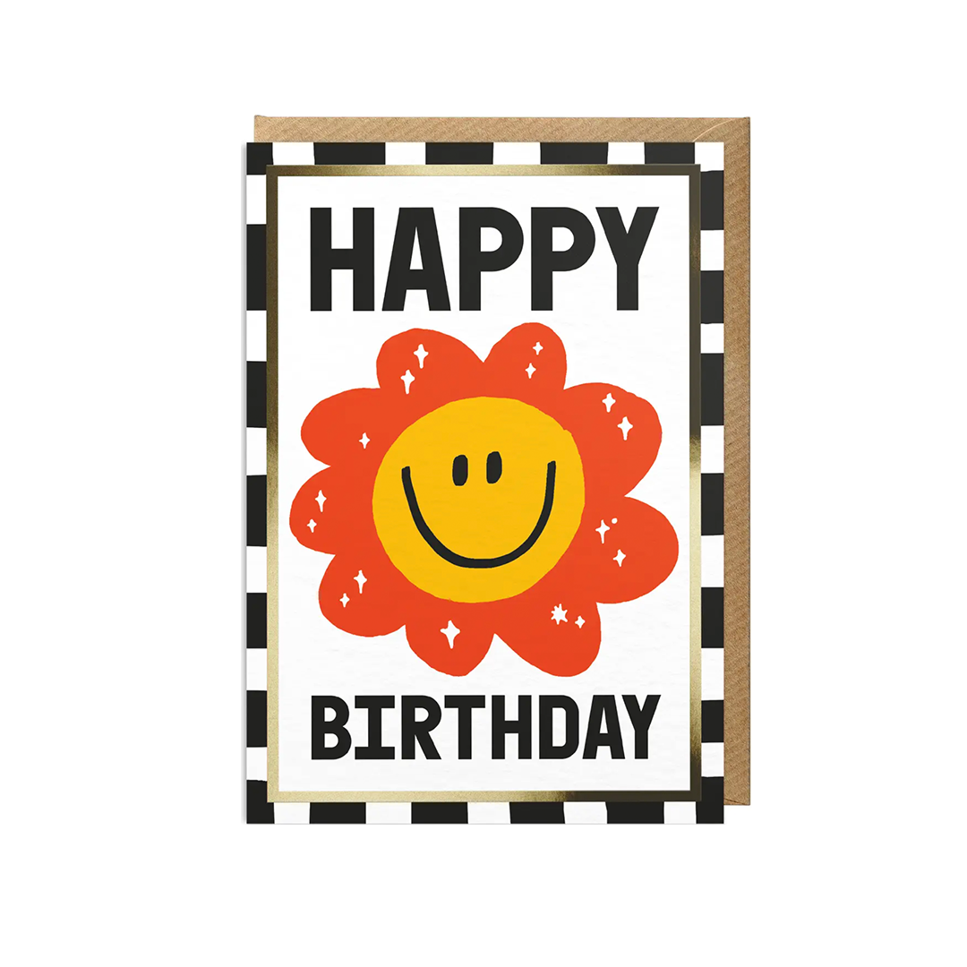 'Smiling Flower' Birthday Card