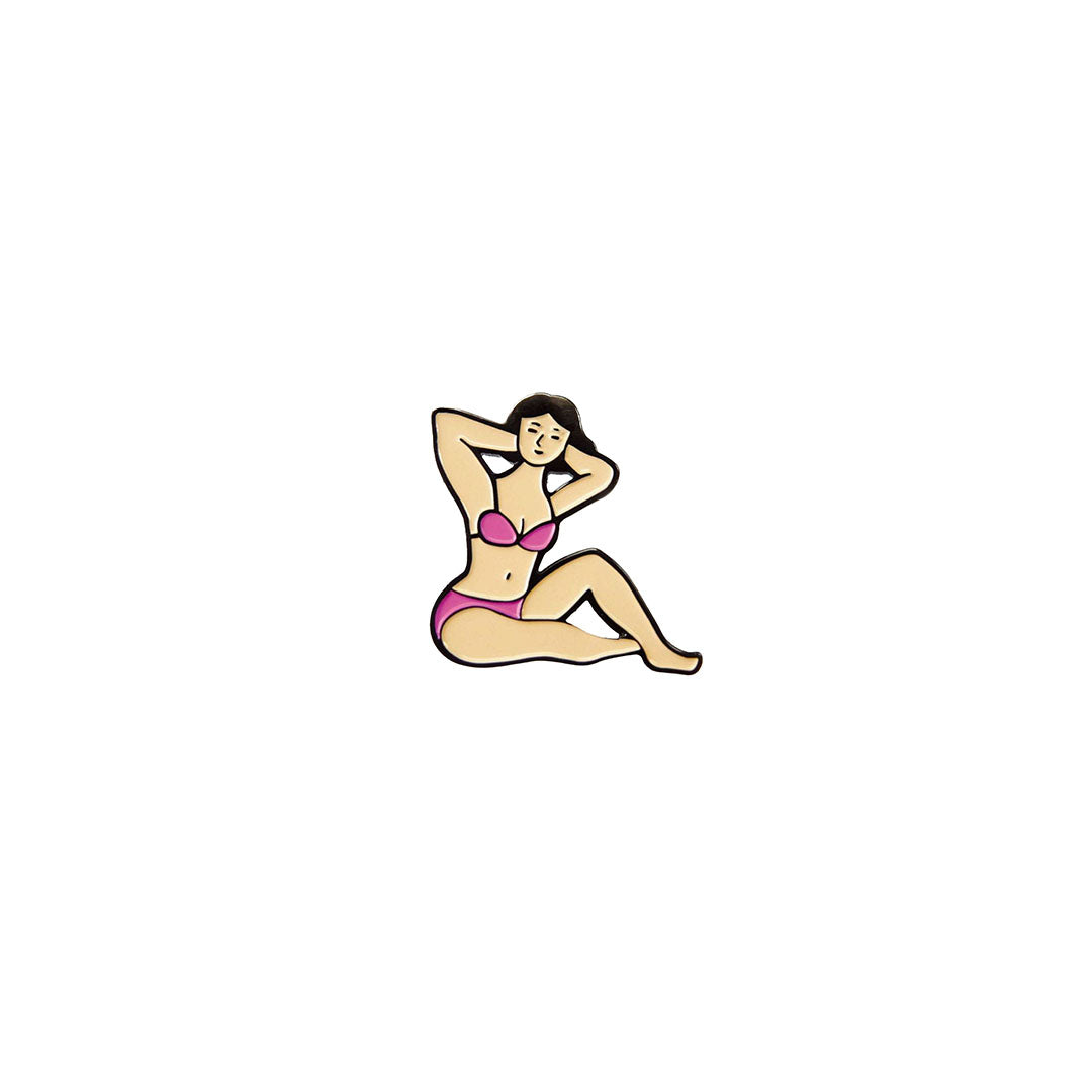 Hightide New Retro Pin Badge - Woman