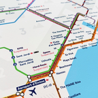 Ibiza Tube Map (Glitter, Large) by Cindy Houdini