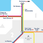 Ibiza Tube Map (Small) by Cindy Houdini