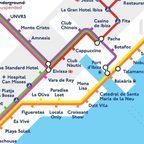 Ibiza Tube Map (Small) by Cindy Houdini