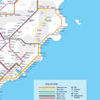 Ibiza Tube Map (Glitter, Large) by Cindy Houdini
