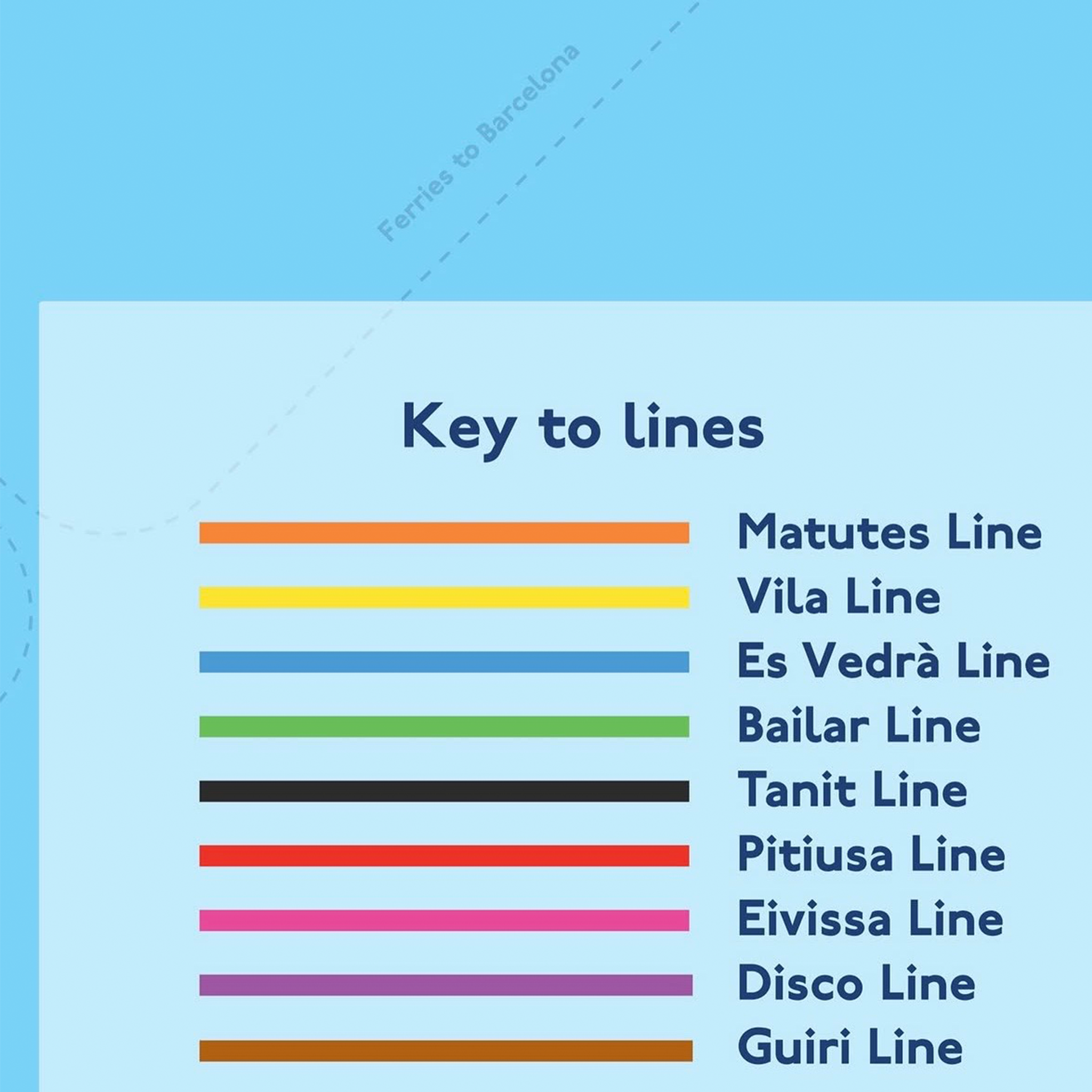 Ibiza Tube Map (Glitter, Large) by Cindy Houdini