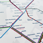 Ibiza Tube Map (Glitter, Large) by Cindy Houdini