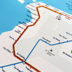 Ibiza Tube Map (Glitter, Large) by Cindy Houdini
