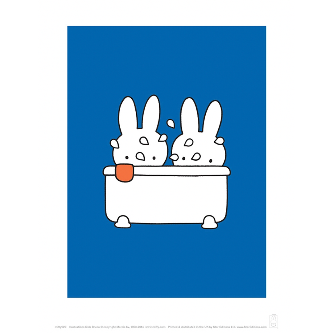 Miffy In The Bath 11x14"