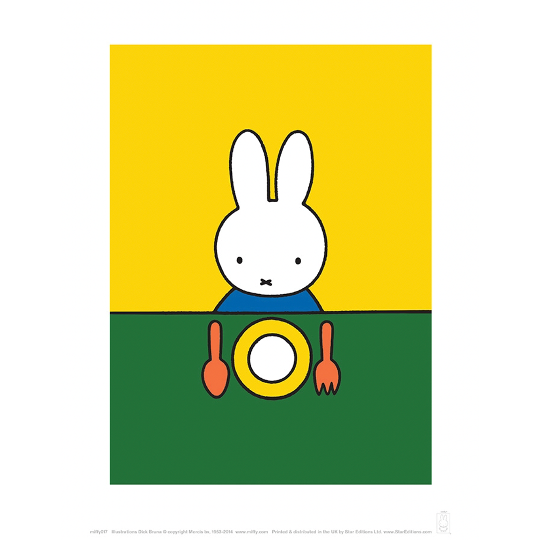 Miffy Eating Dinner Print 11x14"