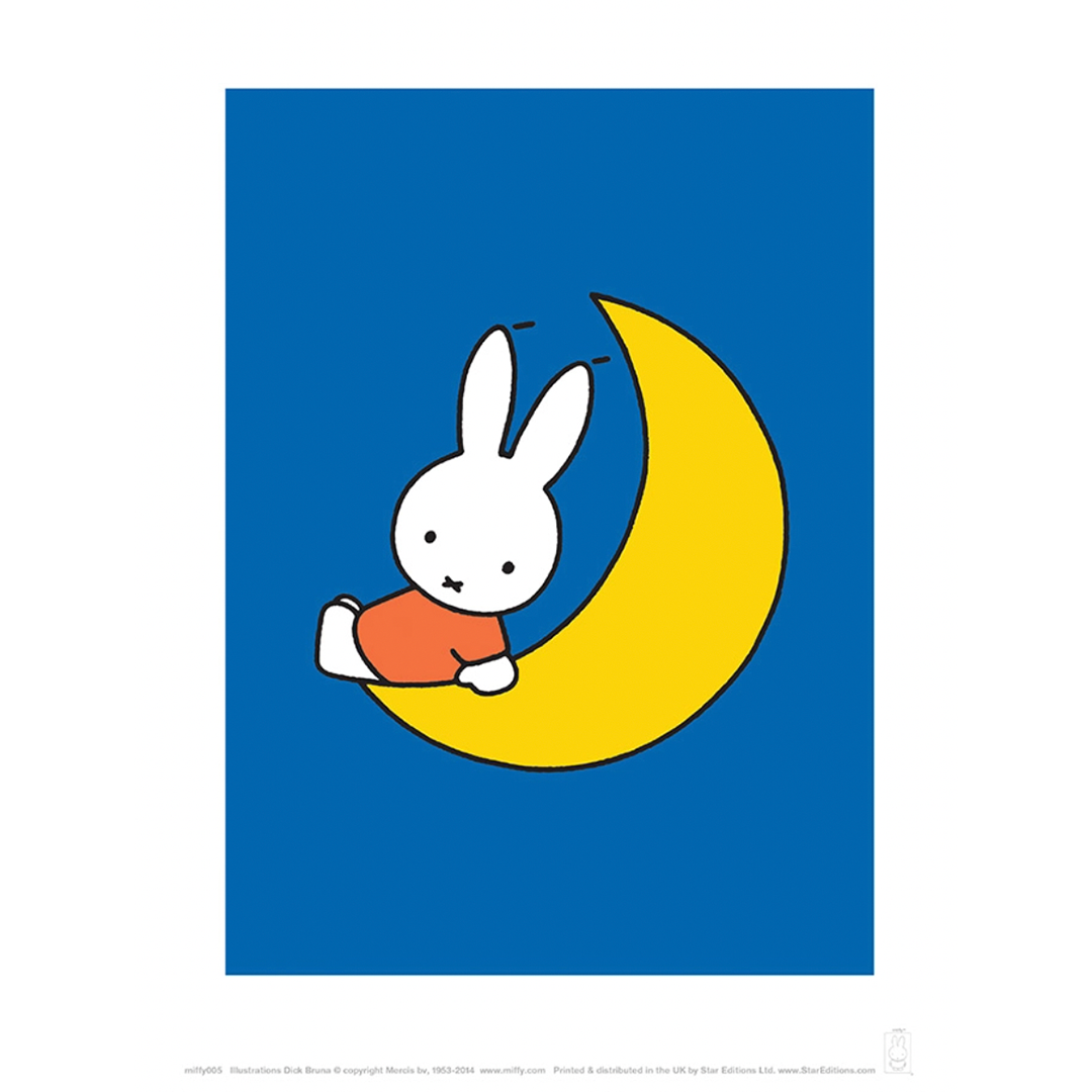 Miffy With Moon Print 11x14"