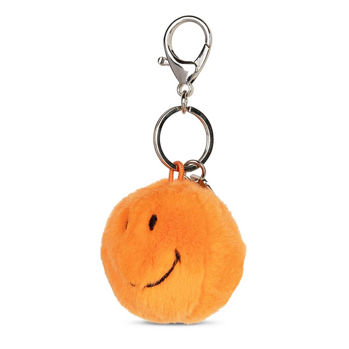 Smiley Eco Fuzzy Keychain, Orange