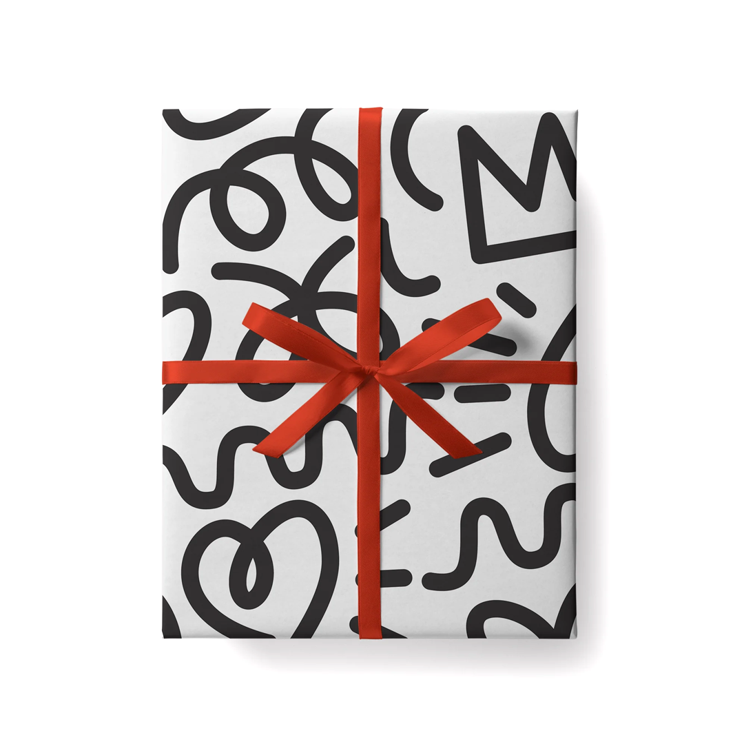 Party Doodle (White) - Gift Wrapping Paper