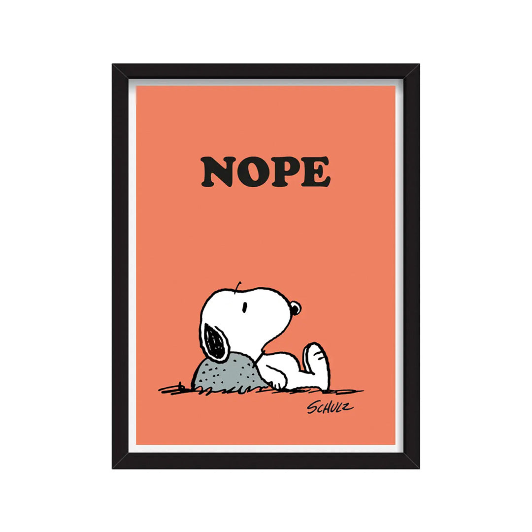 Peanuts - Nope A3 Framed Print