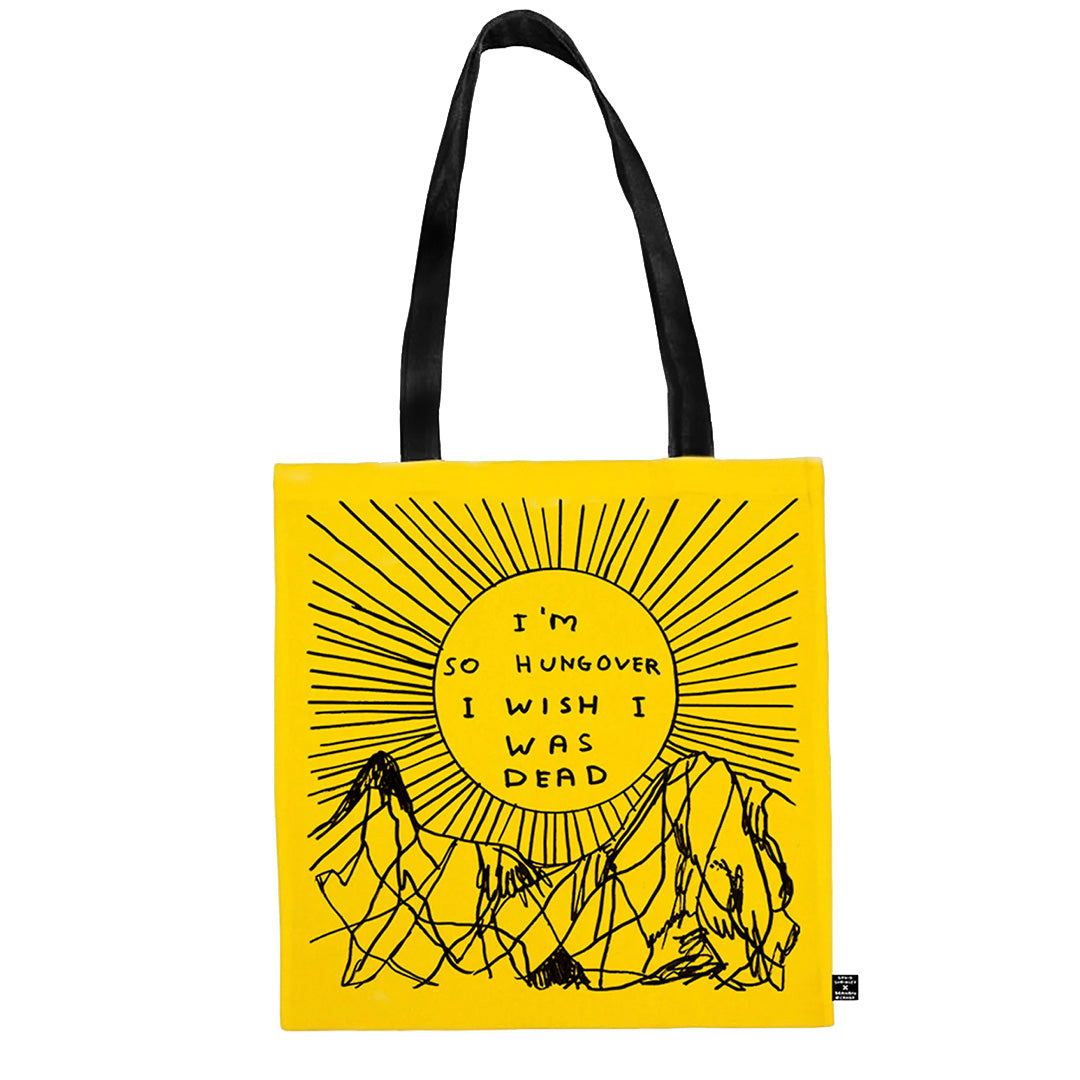 David Shrigley - ' So Hungover' Funny Tote Bag
