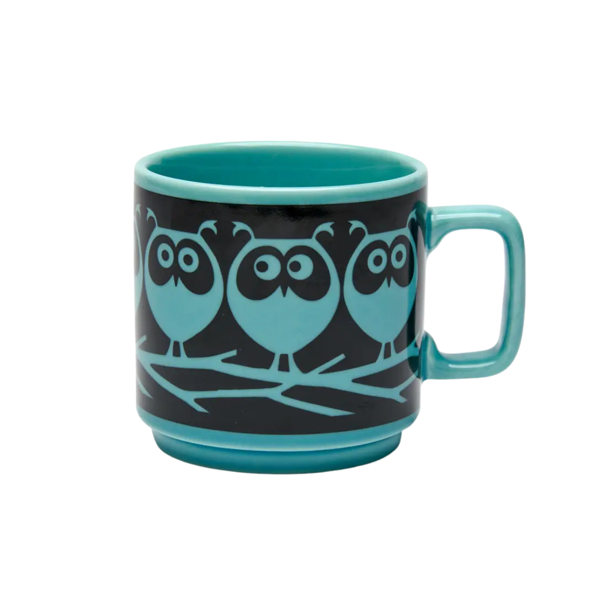 Magpie X Hornsea Mug Owls On Branch Teal