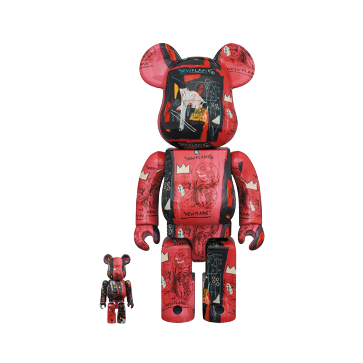 Medicom Be@rbrick Andy Warhol x Jean-Michel Basquiat #1 400% & 100%