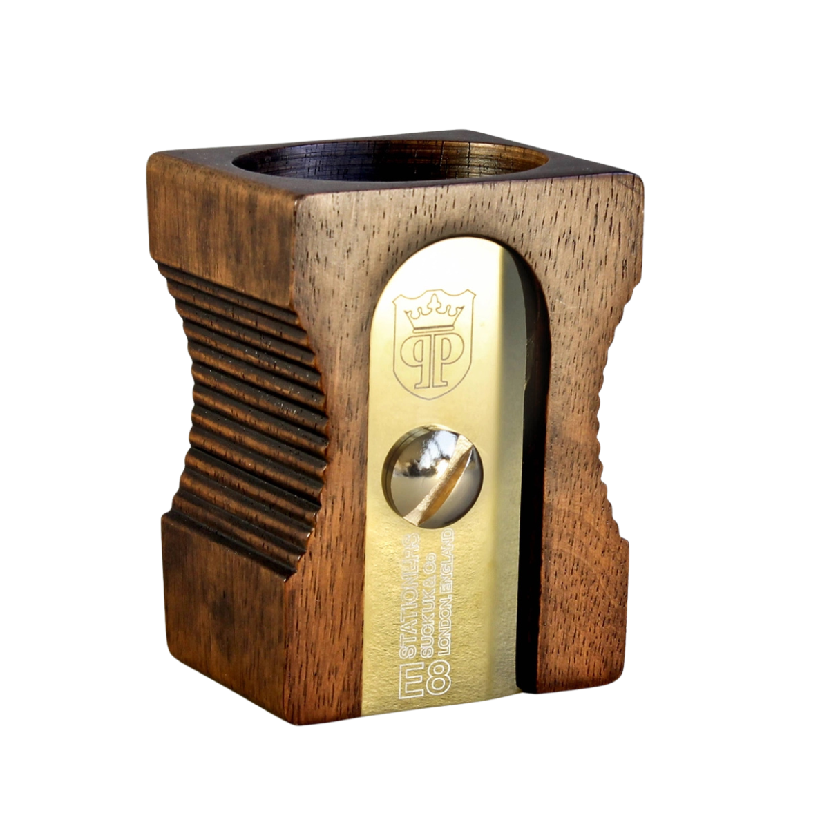 Wooden Sharpener Desk Tidy - Single Dark