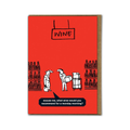 Funny Birthday Card - 'Monday Wine' Greetings Card