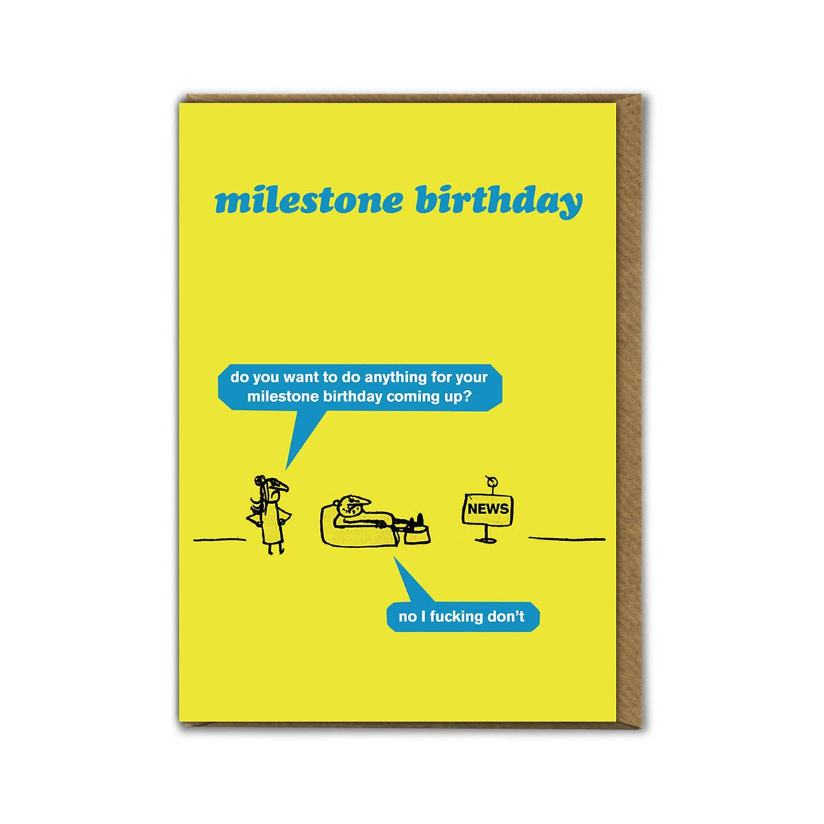 Funny Birthday Card - 'Milestone' Greetings Card