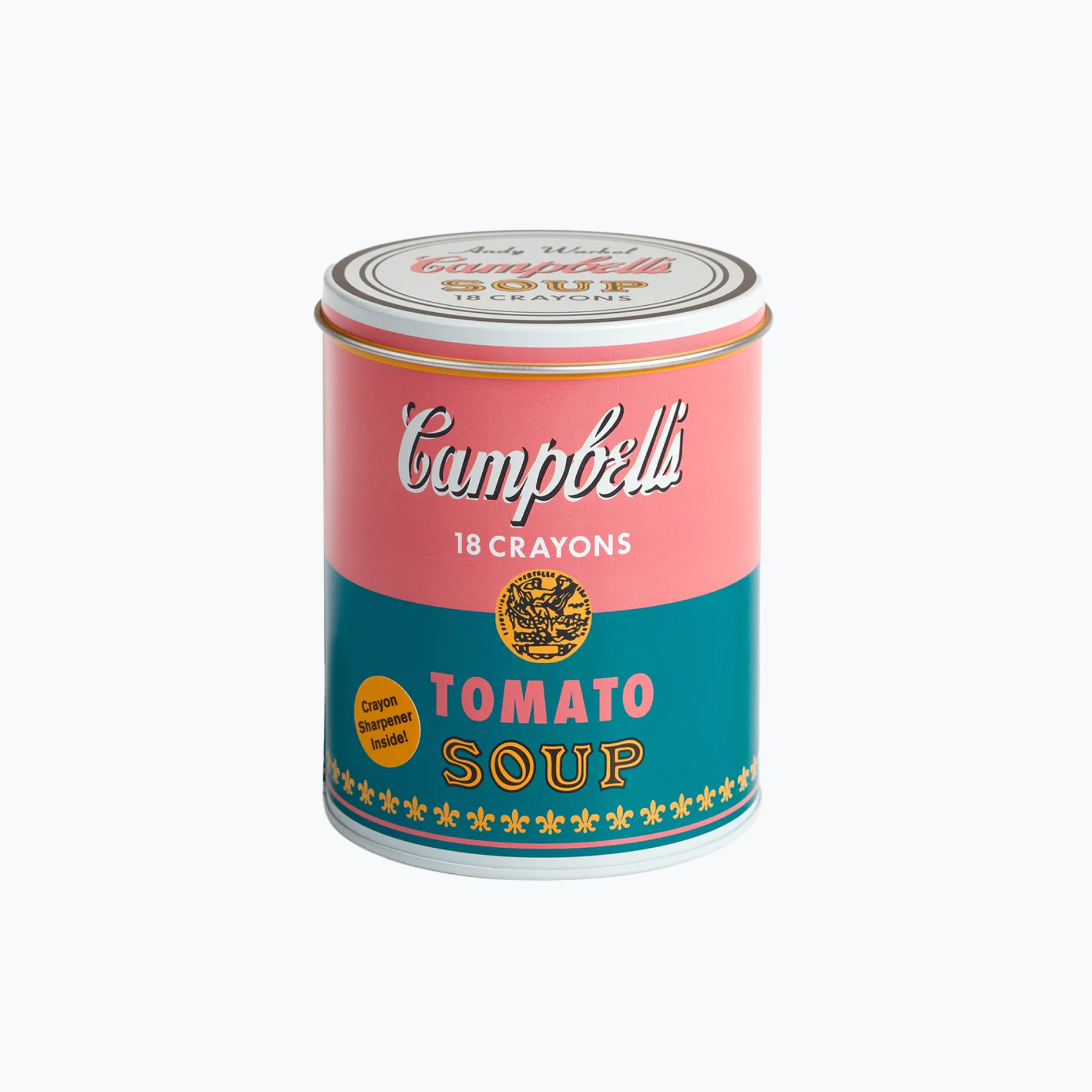 Andy Warhol - 'Soup Can' Crayons + Sharpener